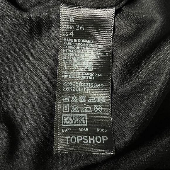Topshop Scalloped Hem Mini Skirt Black Size 4 - Picture 6 of 7